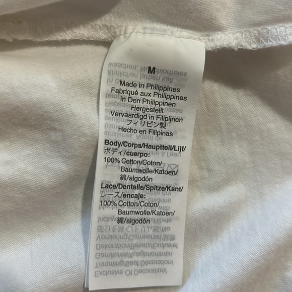 J Crew 100% Cotton Sleeveless White Eyelet Ruffle Top, Size M - Picture 6 of 6